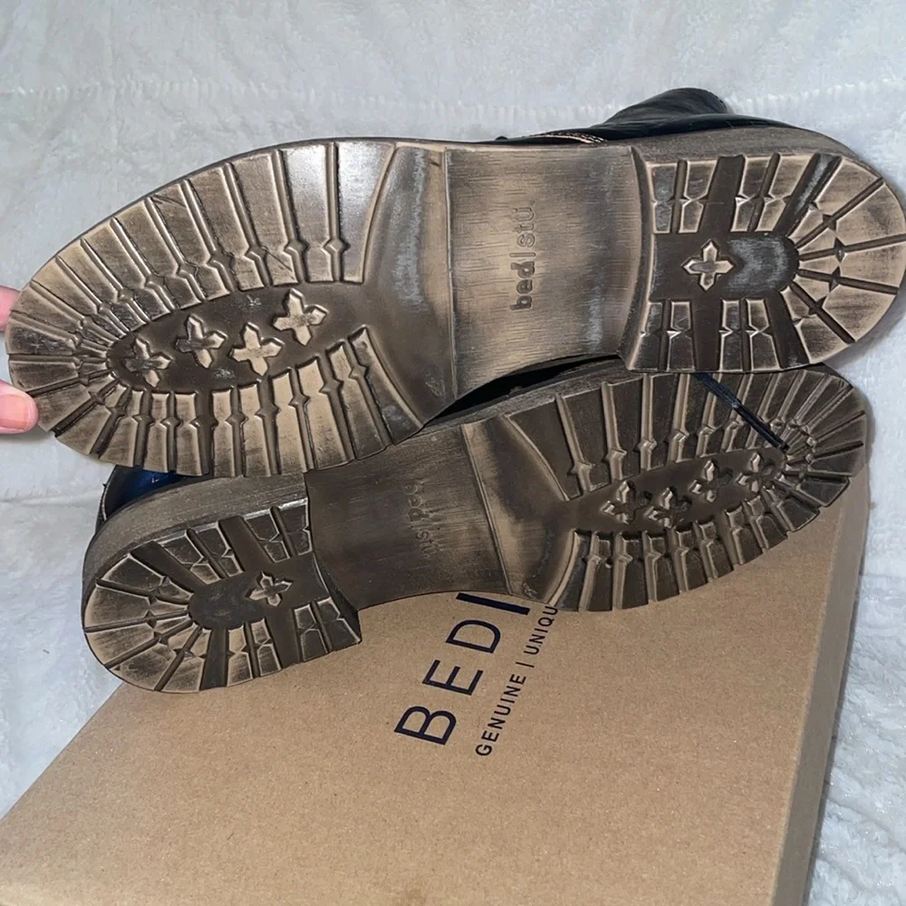 NWT BED|STU Hoover II Mens Black Handwash Leather Lace Up Casual Dress Boots - Picture 10 of 10